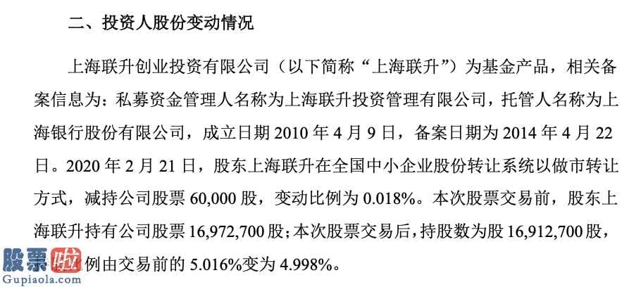 股市要闻关注_蓝山科技预计2019年营收6.7亿股东上海联升减持6万股