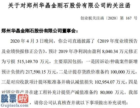 股票公司资讯_豫金刚石(300064)今年度销售业绩预亏超50亿