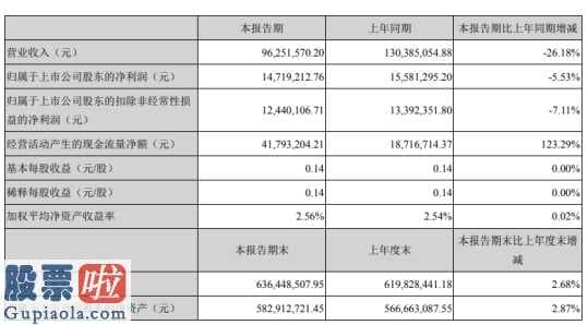 股市快报哪里有订阅-洪汇新材(002802)今年第一季度汇报
