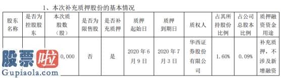 今日股市新闻_盛和资源股东巨星集团质押155万股用于补充质押
