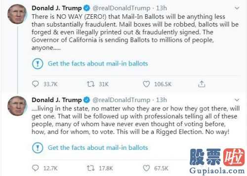 钜派投资 美股惊呆全球：杠上了!文章被贴上标签川普破口大骂:twiter服务平台干涉